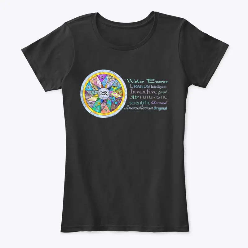 Aquarius Astrology Mandala Shirt